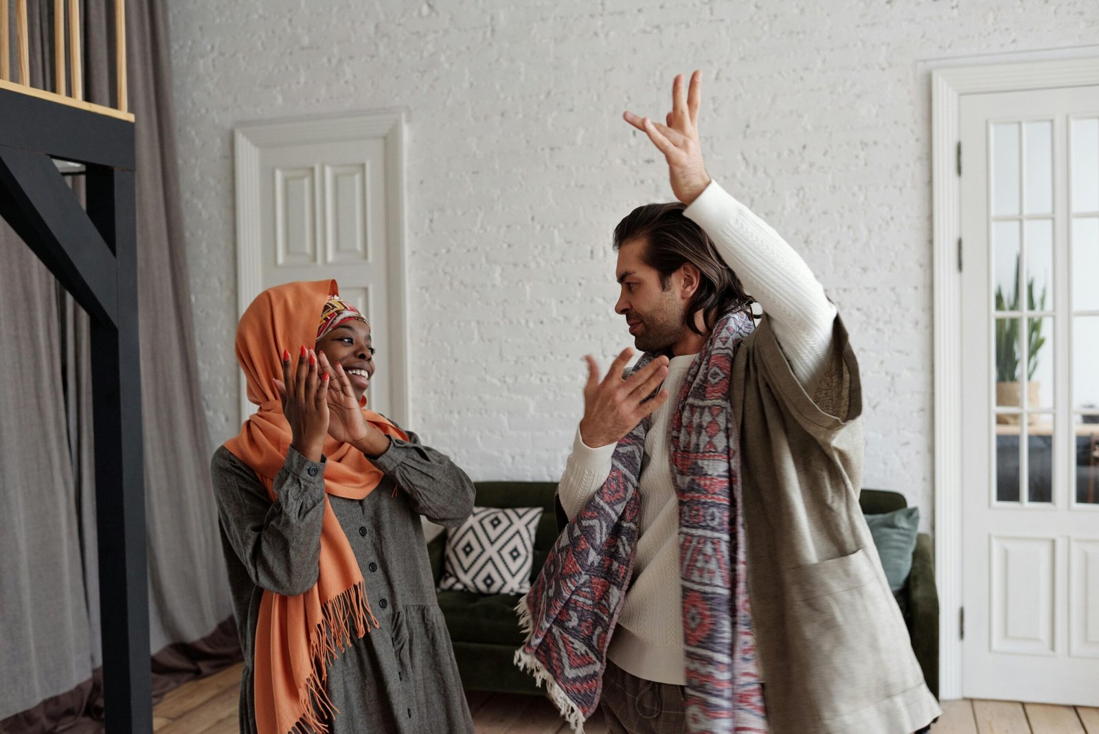 muslim couple dancing